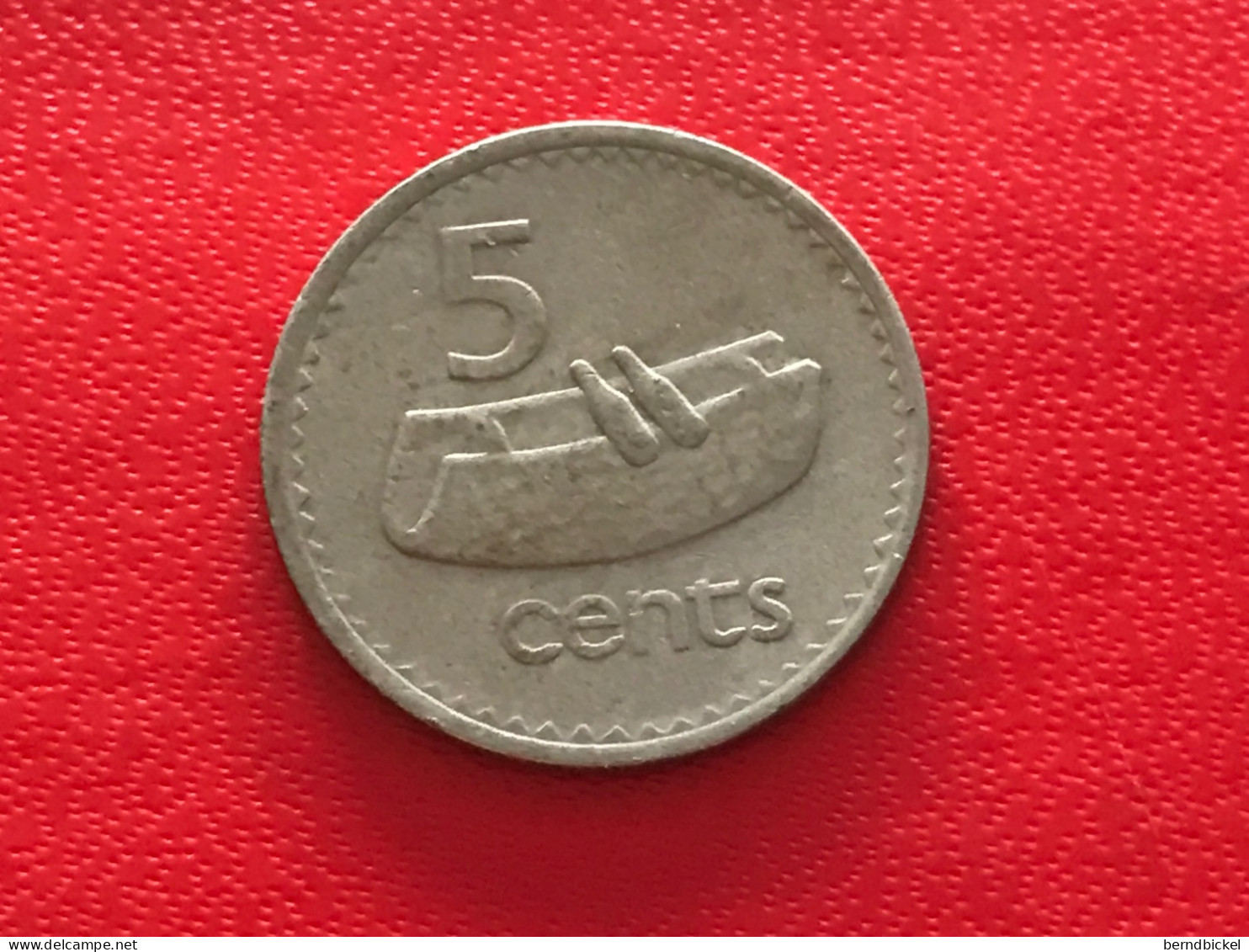 Münze Münzen Umlaufmünze Fiji 5 Cents 1975 - Fidji