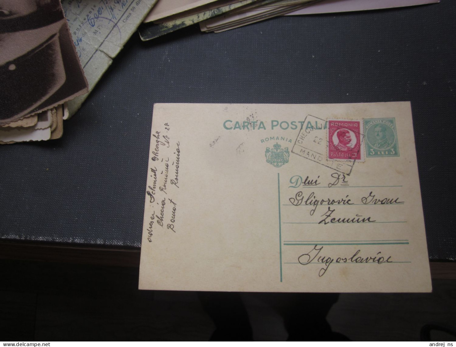 Carta Postala Chesia To Zemun 1935 - Cartas & Documentos