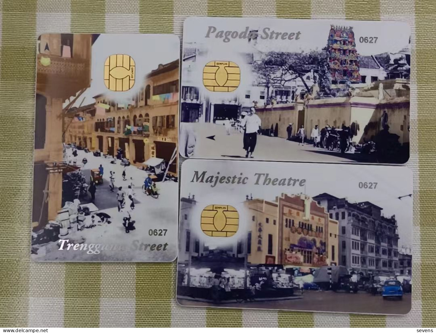 Singapore Mint Cash Chip Card, The Old Street Scenes, Set Of 3, Special Issued,with Same Serial Number 0633(not Same Pic - Singapur