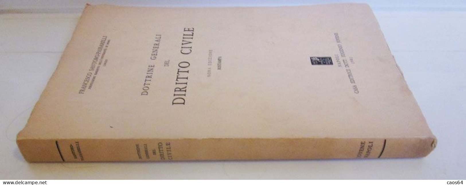 Dottrine Generali Del Diritto Civile Francesco Santoro Passarelli Jovene 1981 - Derecho Y Economía