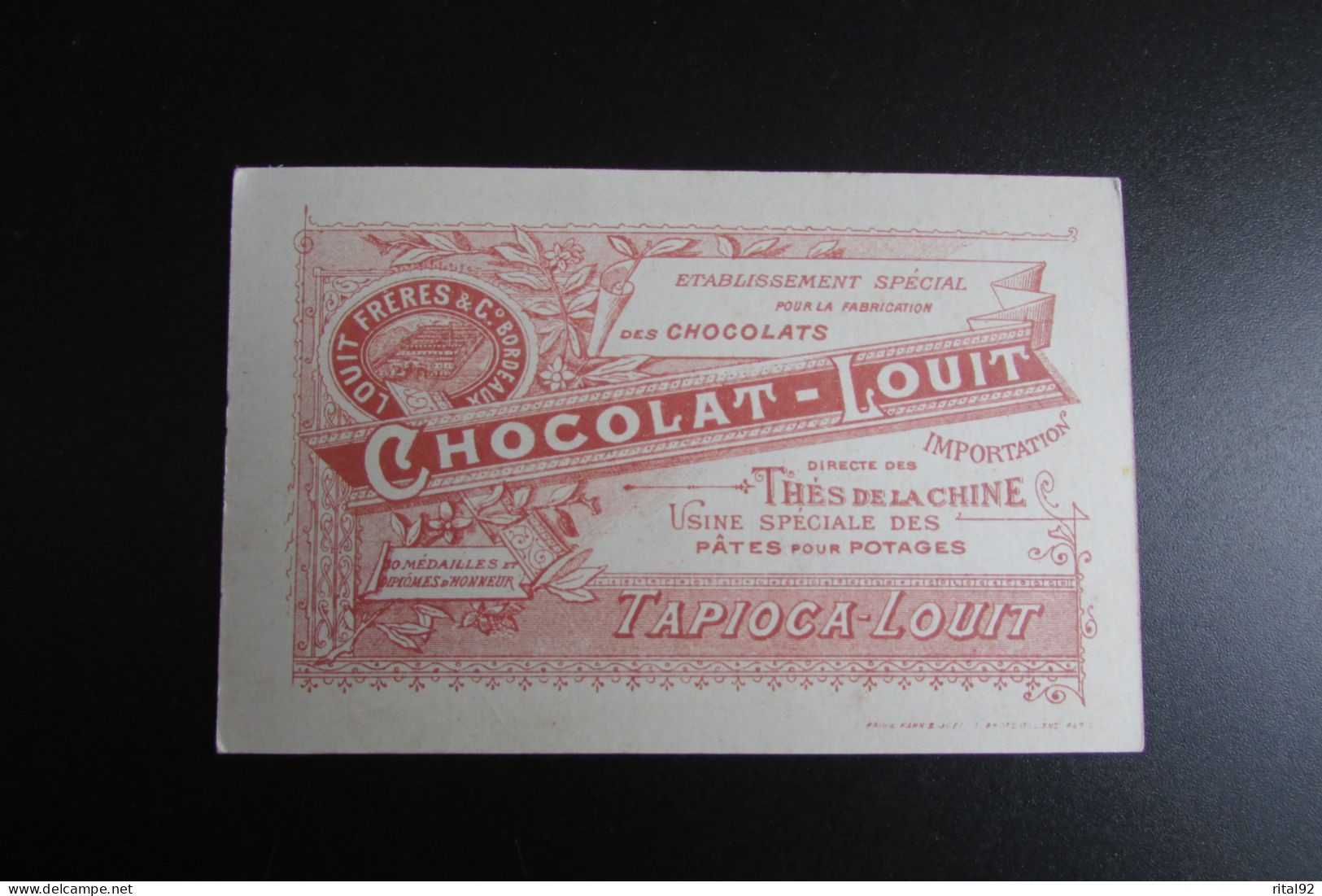 Chromo "Chocolai LOUIT" - Série "Soldats De FRANCE" - Louit