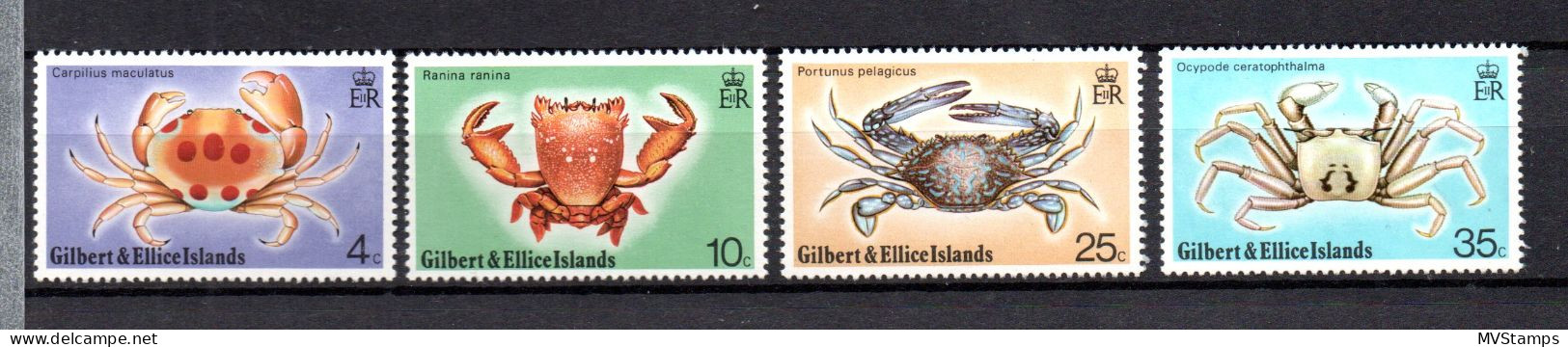 Gilbert & Ellice Islands 1975 Set Crabs/sealife Stamps (Michel 232/35) MNH - Gilbert- Und Ellice-Inseln (...-1979)