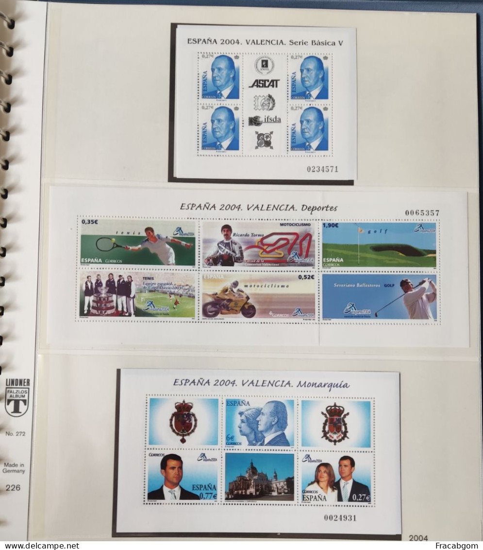 Spain 2000-2004 5 complete years MNH