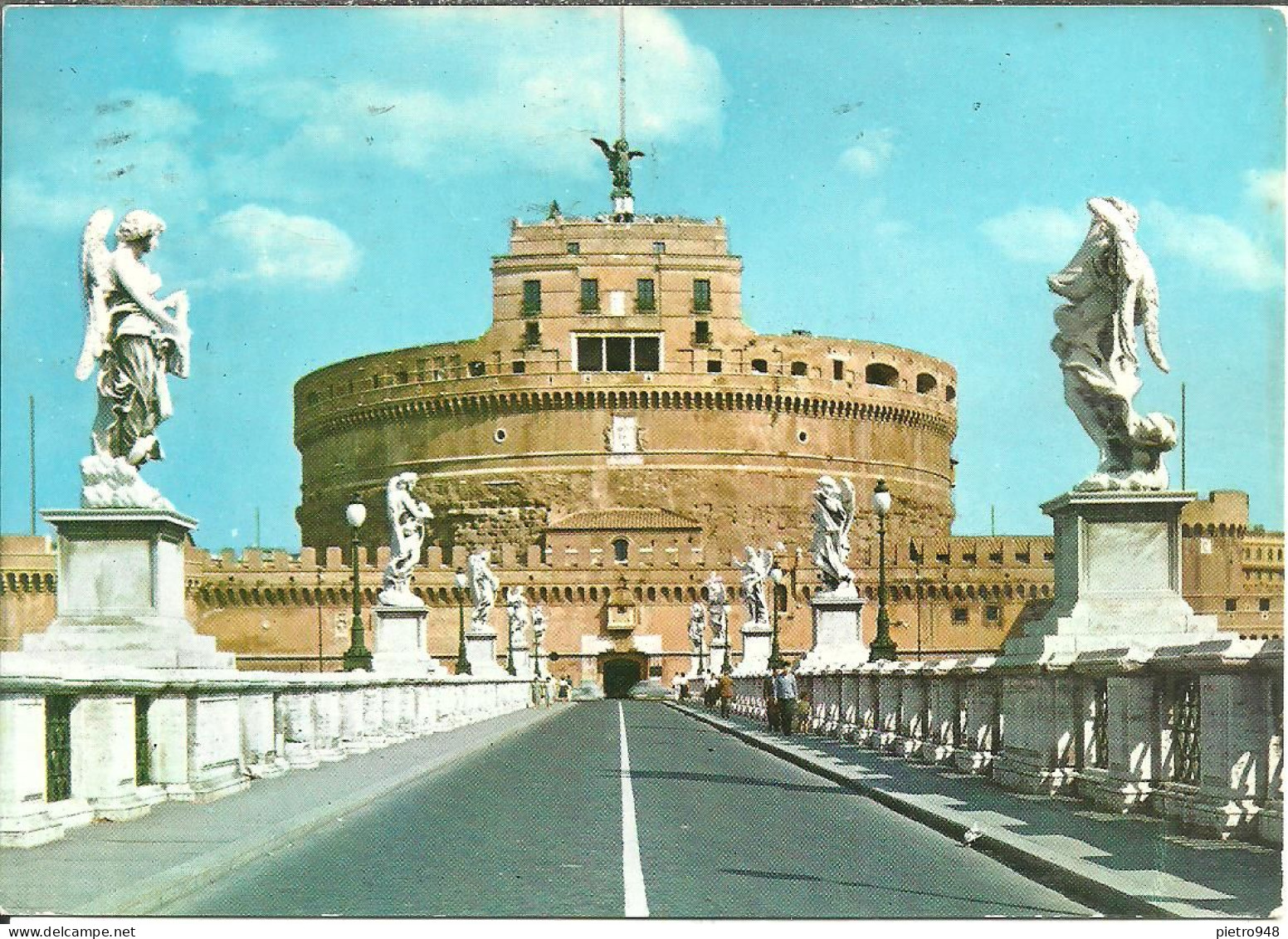 Roma (Lazio) Castel Sant'Angelo E Ponte Sul Tevere, Sant'Angelo Bridge And Castle, Pont Et Chateau Saint'Ange - Castel Sant'Angelo