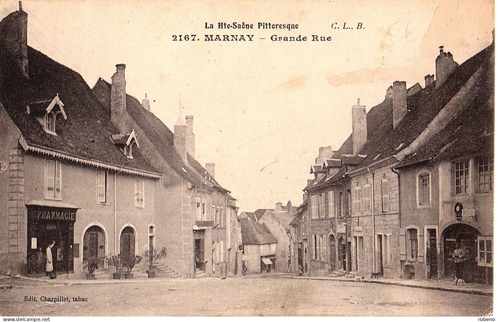 70 MARNAY  La PHARMACIE En Début De La Grande RUE   (DOS écrit Au Crayon ) - Marnay