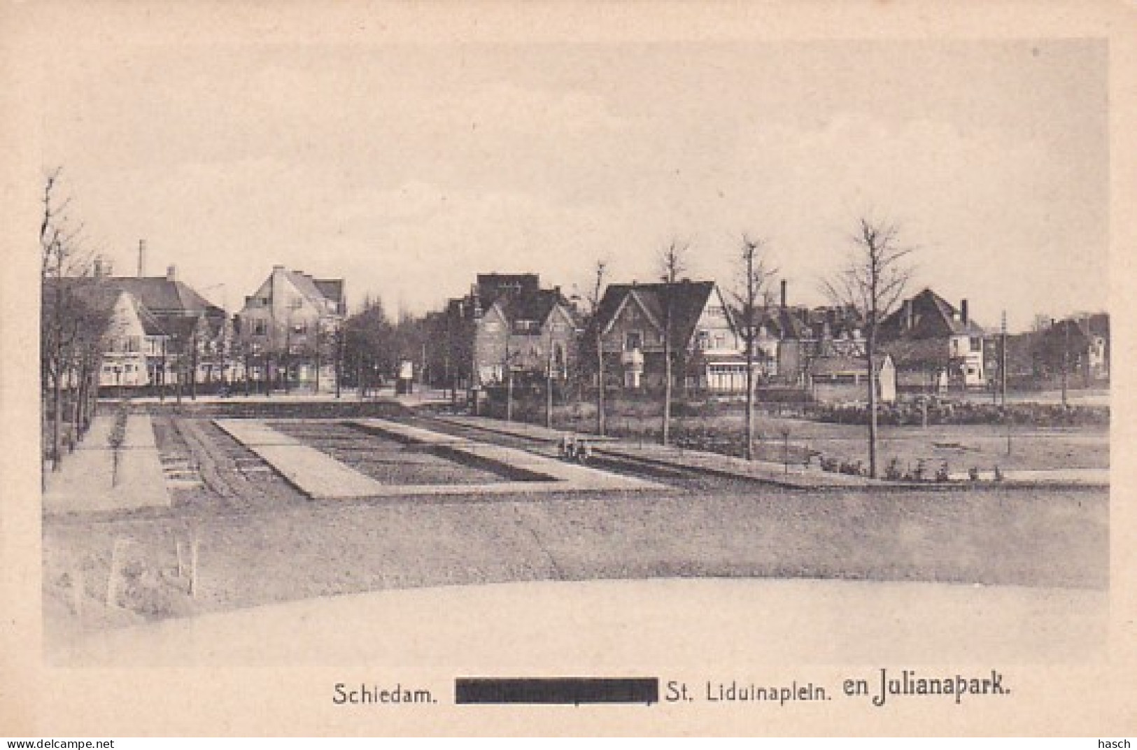 2603647Schiedam, St Liduinaplein. En Julianapark. (minuscule Vouwen In De Hoeken) - Schiedam