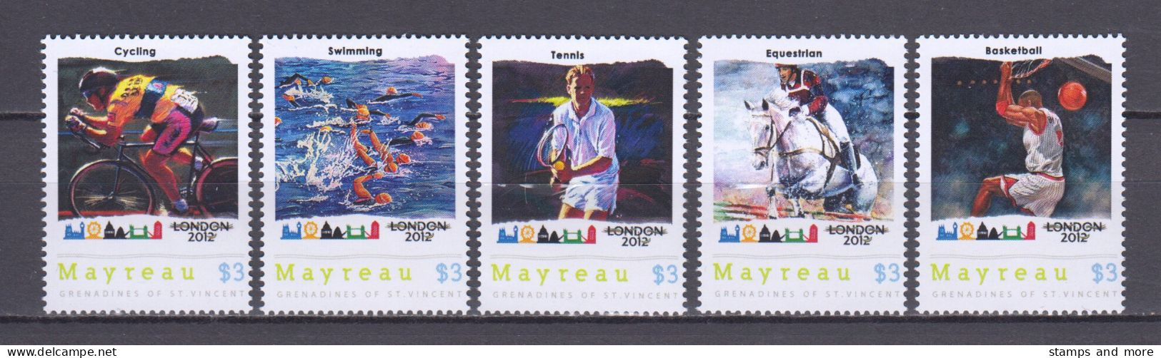 St Vincent Grenadines (Mayreau)  - MNH Set - SUMMER OLYMPICS LONDON 2012 - Eté 2012: Londres