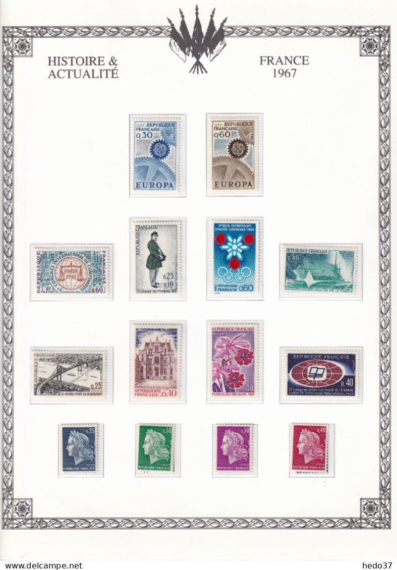 France Année Complète 1967 - N°1511/1541 - Neufs ** Sans Charnière - TB - 1960-1969