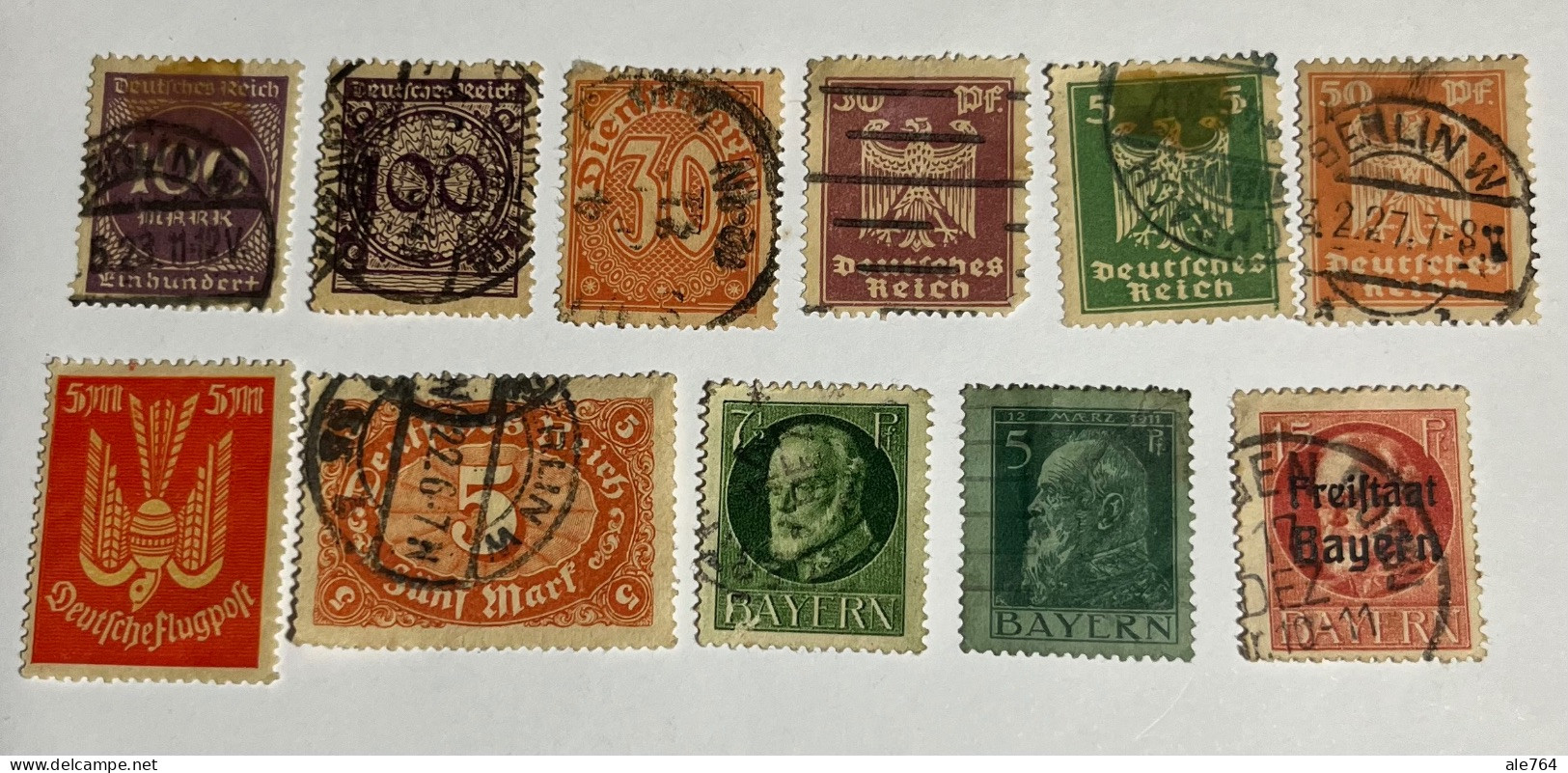 Alemania 1920/4, Lot Used - 1922-1923 Lokalausgaben