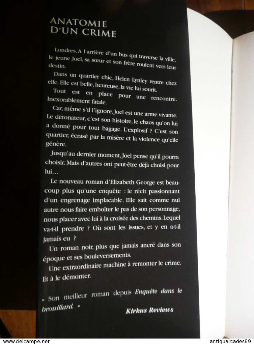 "Anatomie D'un Crime"  ELISABETH GEORGE - Presses De La Cité