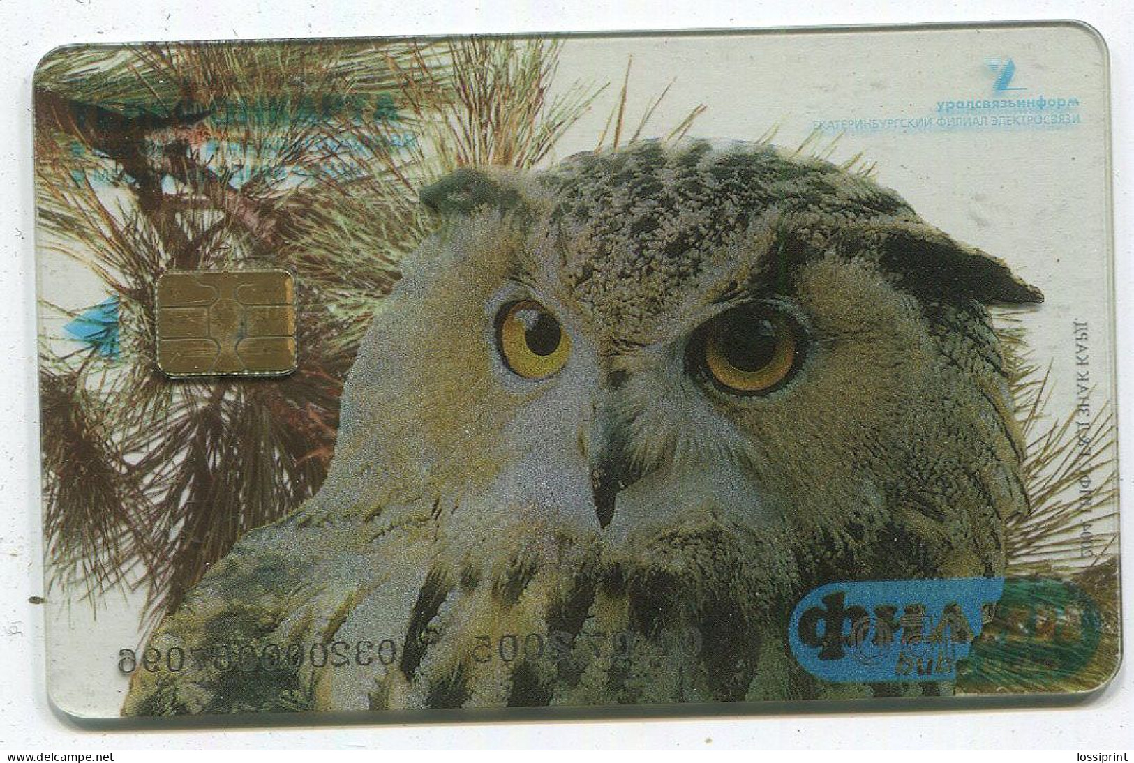 Russia:Used Phonecard, Uralsvjazinform, 150 Units, Owl, 2005 - Russia