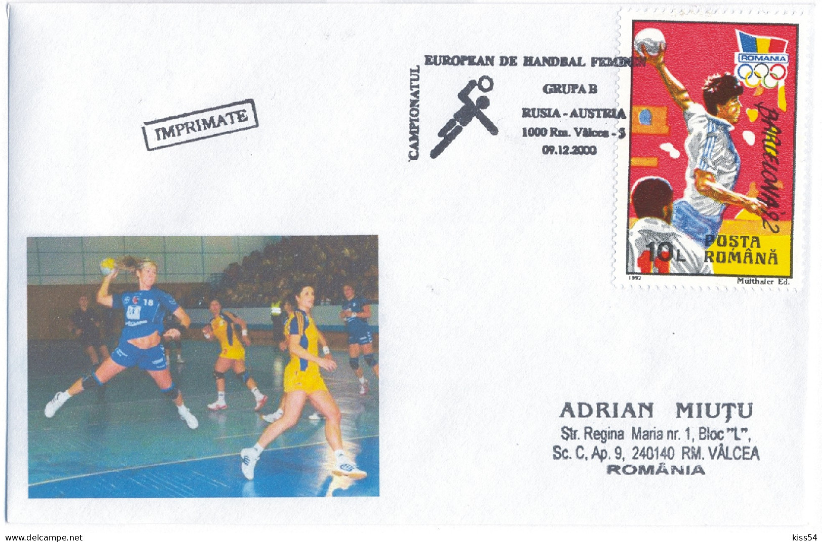 H 2 - 795 Russia - Austria, Handball - WORLD CHAMPIONSHIP 2004 - Cover - 2004 - Handball