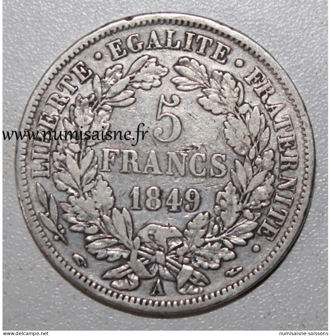 GADOURY 719 - 5 FRANCS 1849 A - Paris - TYPE CERES - KM 761.1 - TB - 5 Francs