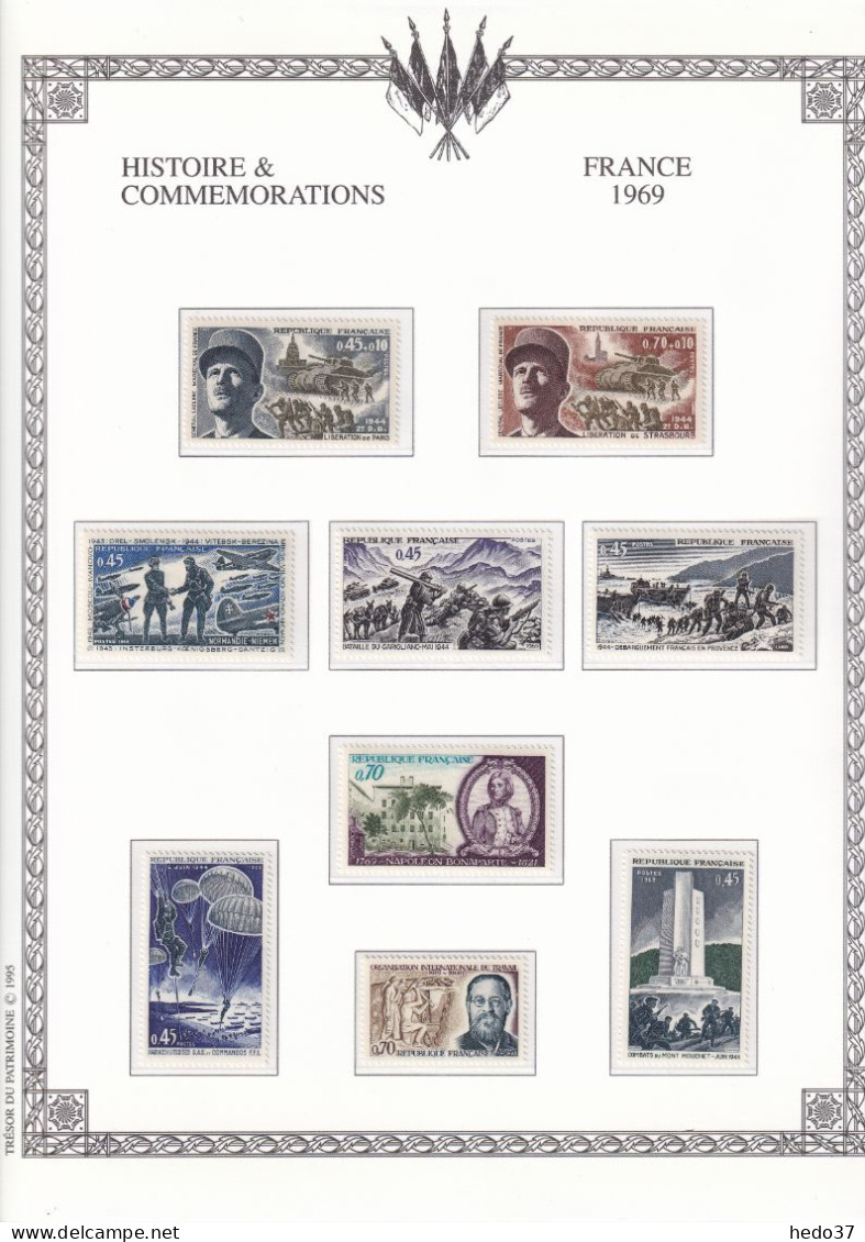 France Année Complète 1969 - N°1582/1620 - Neufs ** Sans Charnière - TB - 1960-1969