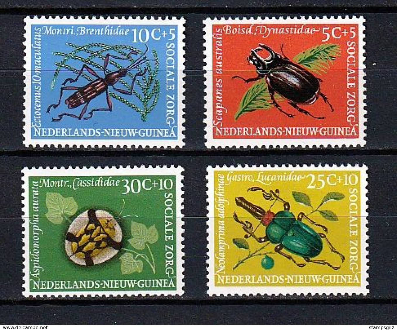 Série De 4 TP Neufs ** N° 69/72(Michel) Nouvelle Guinée 1961 - Insectes, Scarabée - Netherlands New Guinea