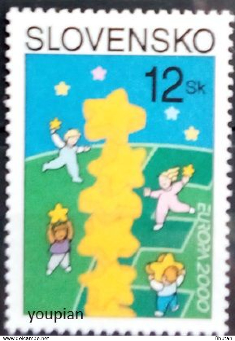 Slovakia 2000, Europa - Children And Star Tower, MNH Single Stamp - Ongebruikt