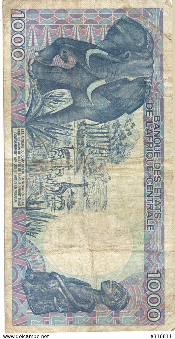 Billet 1000 Francs République Du Cameroun - Billet 1000 Francs Cameroun 1/01/1988 Rare - Camerun