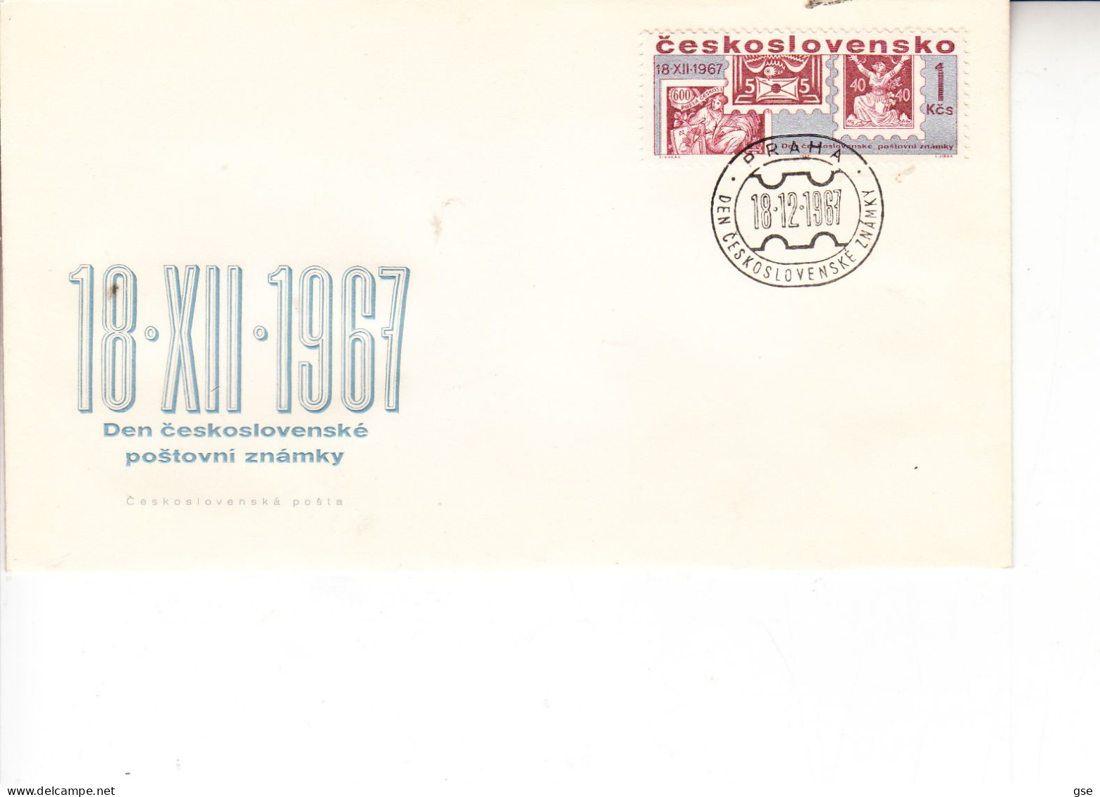 CECOSLOVACCHIA  1967 - Yvert  1614 - Giornata Francobollo - Storia Postale