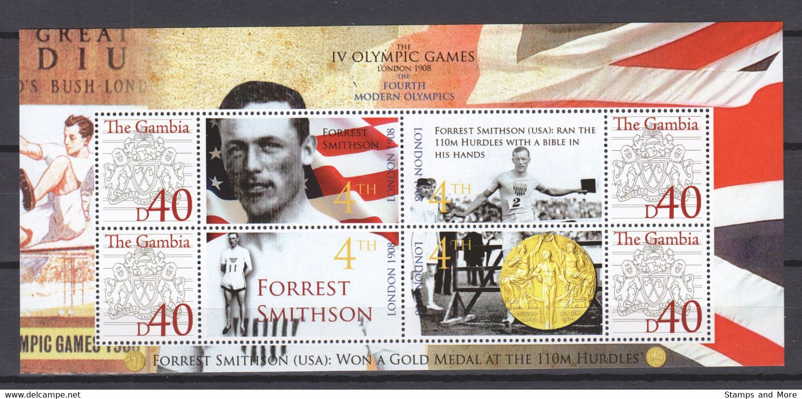 Gambia - SUMMER OLYMPICS LONDON 1908 - Set 2 Of 2 MNH Sheets - Ete 1908: Londres