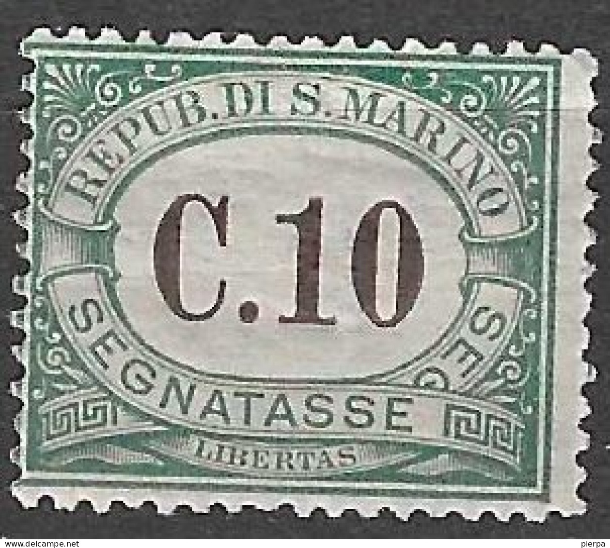 SAN MARINO - 1897 - SEGNATASSE - C.10  - NUOVO MNH** ( YVERT TX 2  - MICHEL PD 2  - SS SG 2) - Portomarken