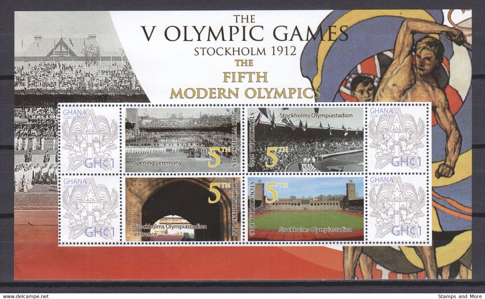 Ghana - SUMMER OLYMPICS STOCKHOLM 1912 - Set 2 Of 2 MNH Sheets - Zomer 1912: Stockholm