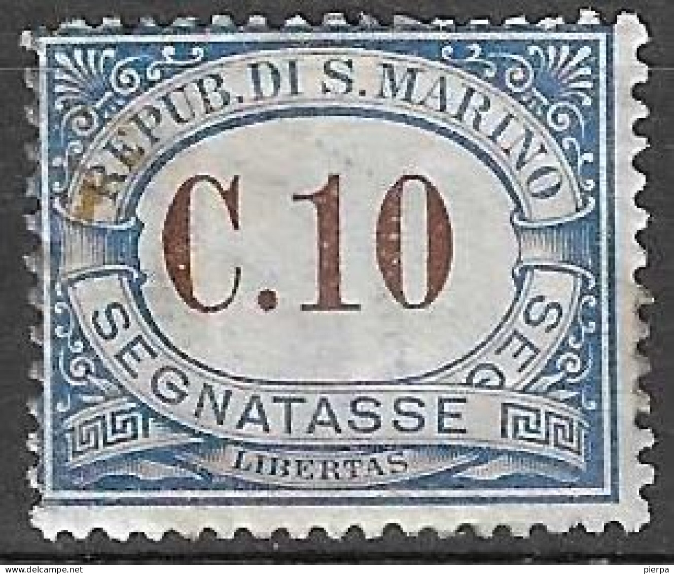 SAN MARINO - 1925 - SEGNATASSE - C.10  - NUOVO MH* ( YVERT TX 20  - MICHEL PD 20  - SS SG 20) - Postage Due