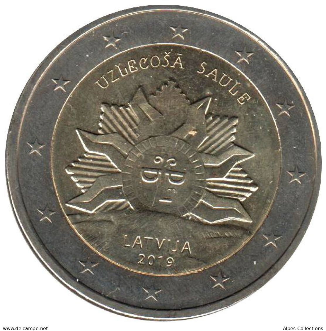 LE20019.2 - LETTONIE - 2 Euros Commémo. Le Soleil Levant - 2019 - Latvia