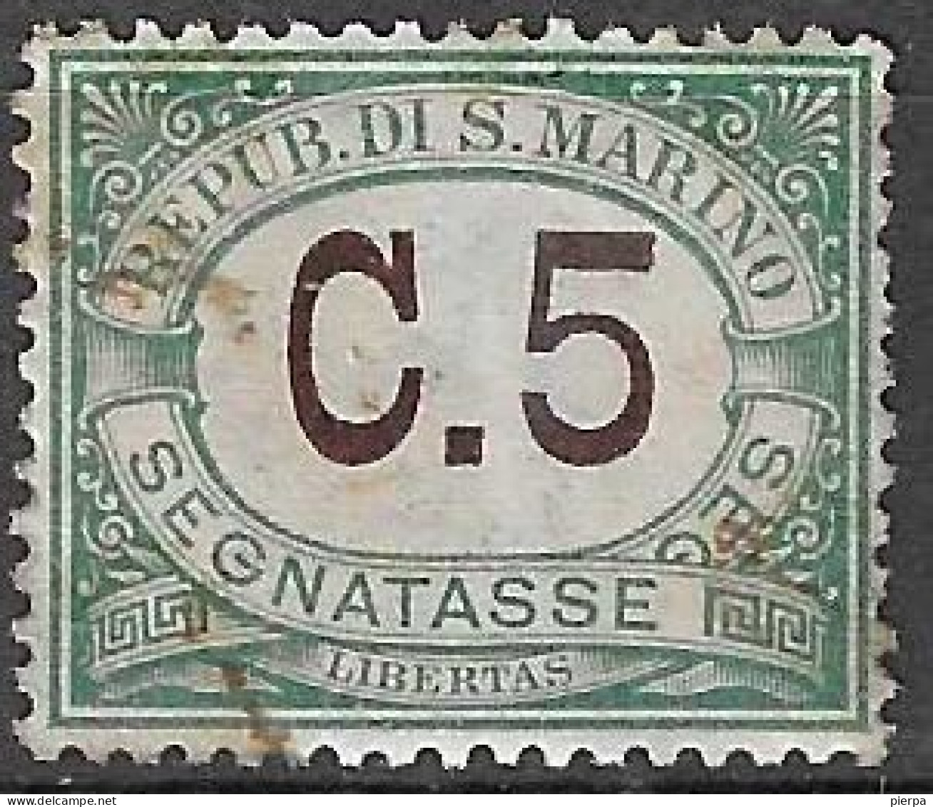 SAN MARINO - 1897 - SEGNATASSE - C.5  - NUOVO MH* ( YVERT TX 1  - MICHEL PD 1  - SS SG 1) - Strafport