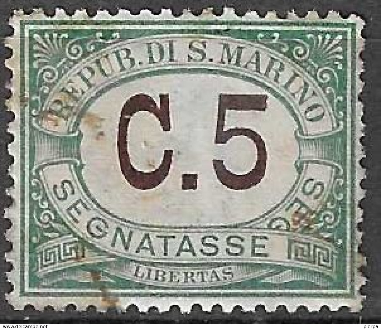 SAN MARINO - 1897 - SEGNATASSE - C.5  - NUOVO MH* ( YVERT TX 1  - MICHEL PD 1  - SS SG 1) - Postage Due