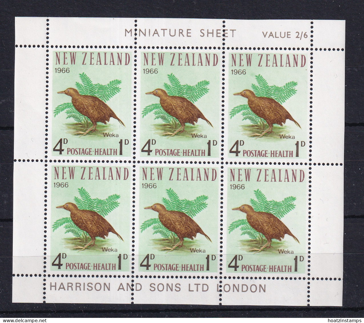 New Zealand: 1966   Health Stamps - Birds   M/Ss   MNH (2) - Unused Stamps