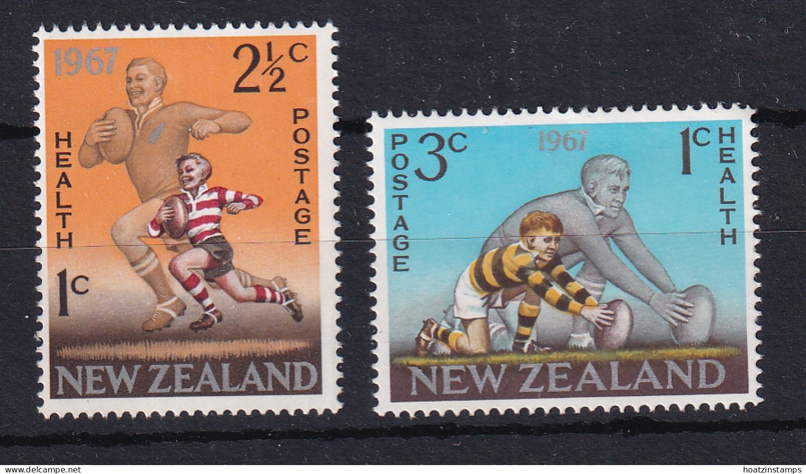 New Zealand: 1967   Health Stamps - Rugby Football     MNH  - Unused Stamps