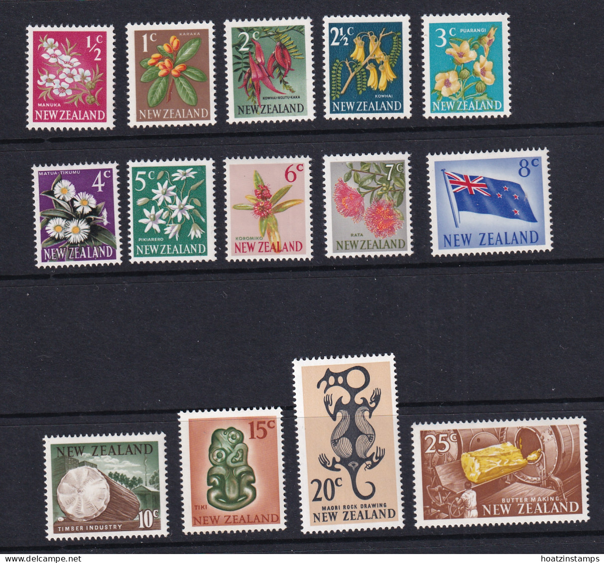 New Zealand: 1967   Pictorial - Decimal Currency To 25c   SG845-858    MNH - Ungebraucht