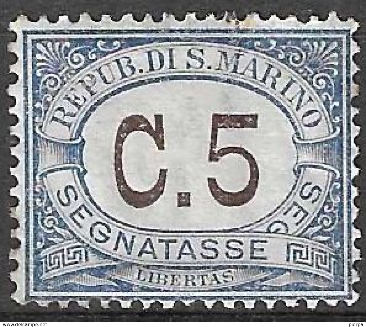 SAN MARINO - 1925 - SEGNATASSE - C.5  - NUOVO MH* ( YVERT TX 19  - MICHEL PD 19  - SS SG 19) - Strafport