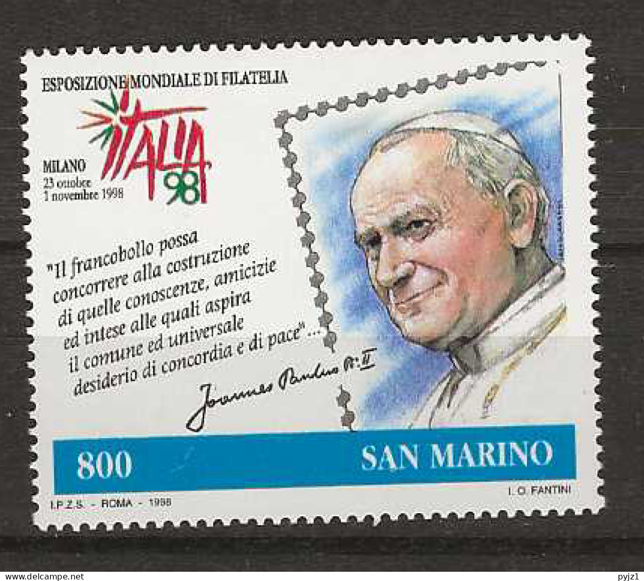 1998 MNH San Marino Mi 1802 Postfris** - Nuovi