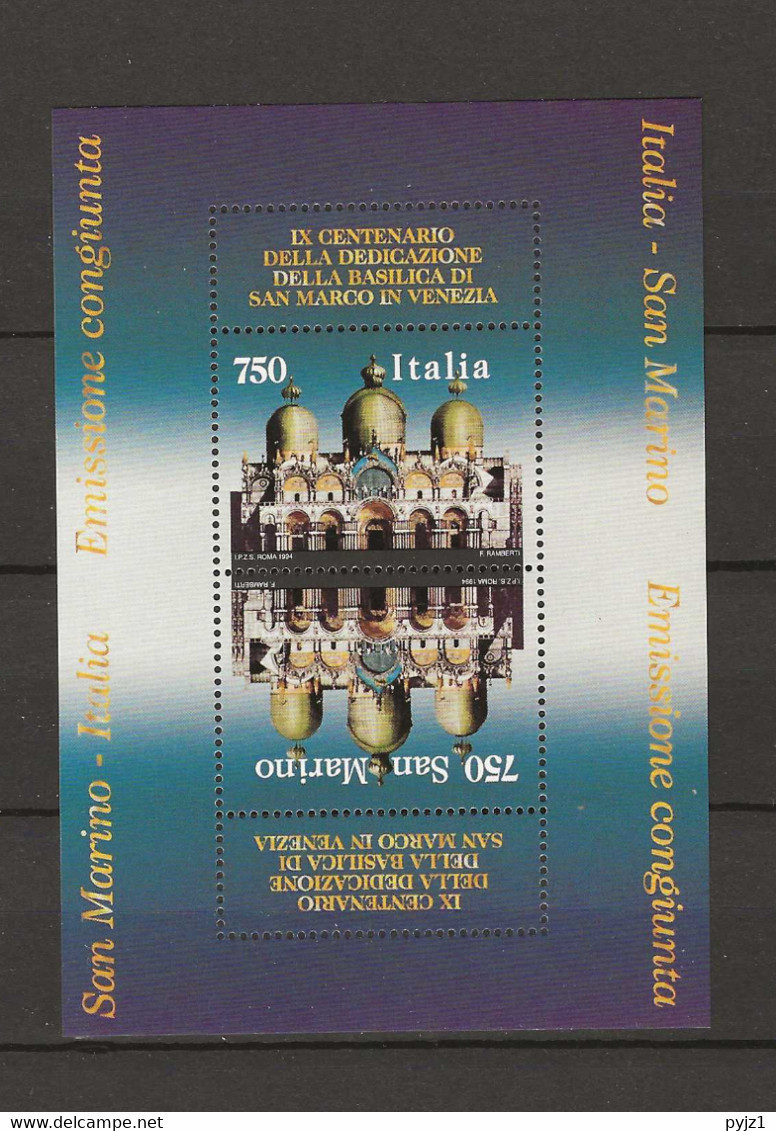 1994 MNH San Marino, Mi 1586-iI Zf Block 19 Postfris** - Nuovi