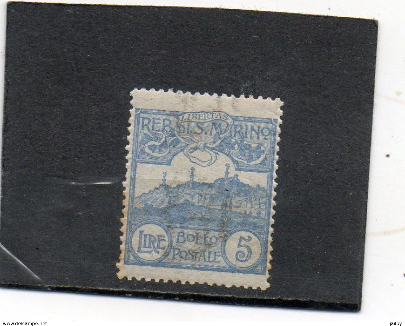 SAINT- MARIN   5 LIRE     Y&T: 117  Oblitéré - Used Stamps