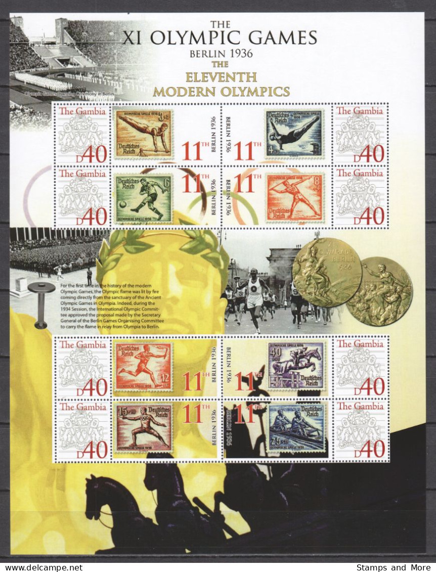 Gambia - SUMMER OLYMPICS BERLIN 1936 - Large MNH Sheet - Sommer 1936: Berlin