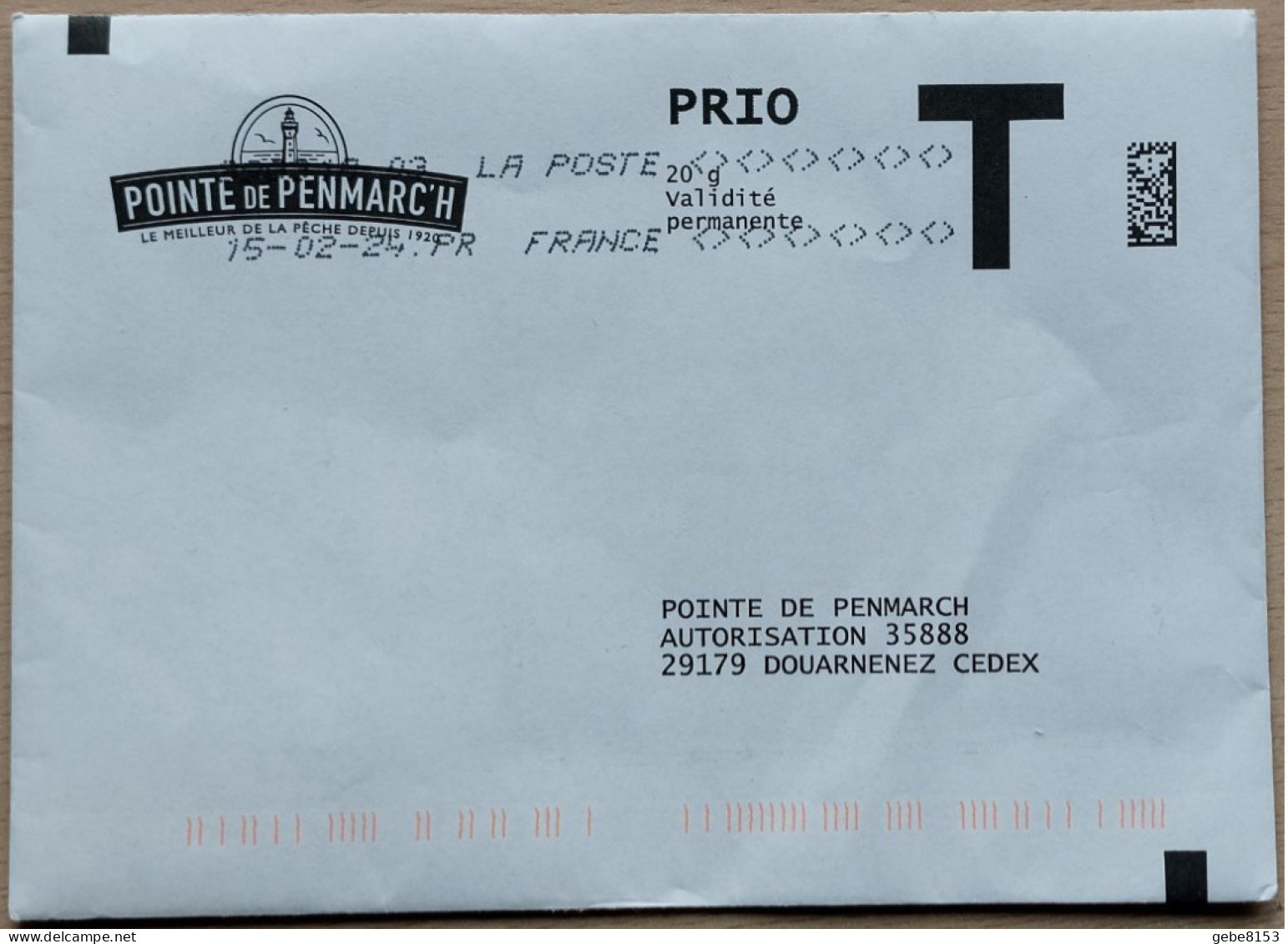 Enveloppe T Prio Illustrée Phare Penmarc'h Douarnenez 29 Toshiba Leuchtturm Lighthouse - Cartes/Enveloppes Réponse T