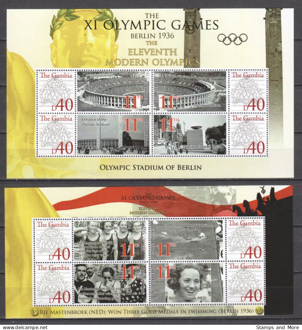 Gambia - SUMMER OLYMPICS BERLIN 1936 - Set 1 Of 2 MNH Sheets - Sommer 1936: Berlin