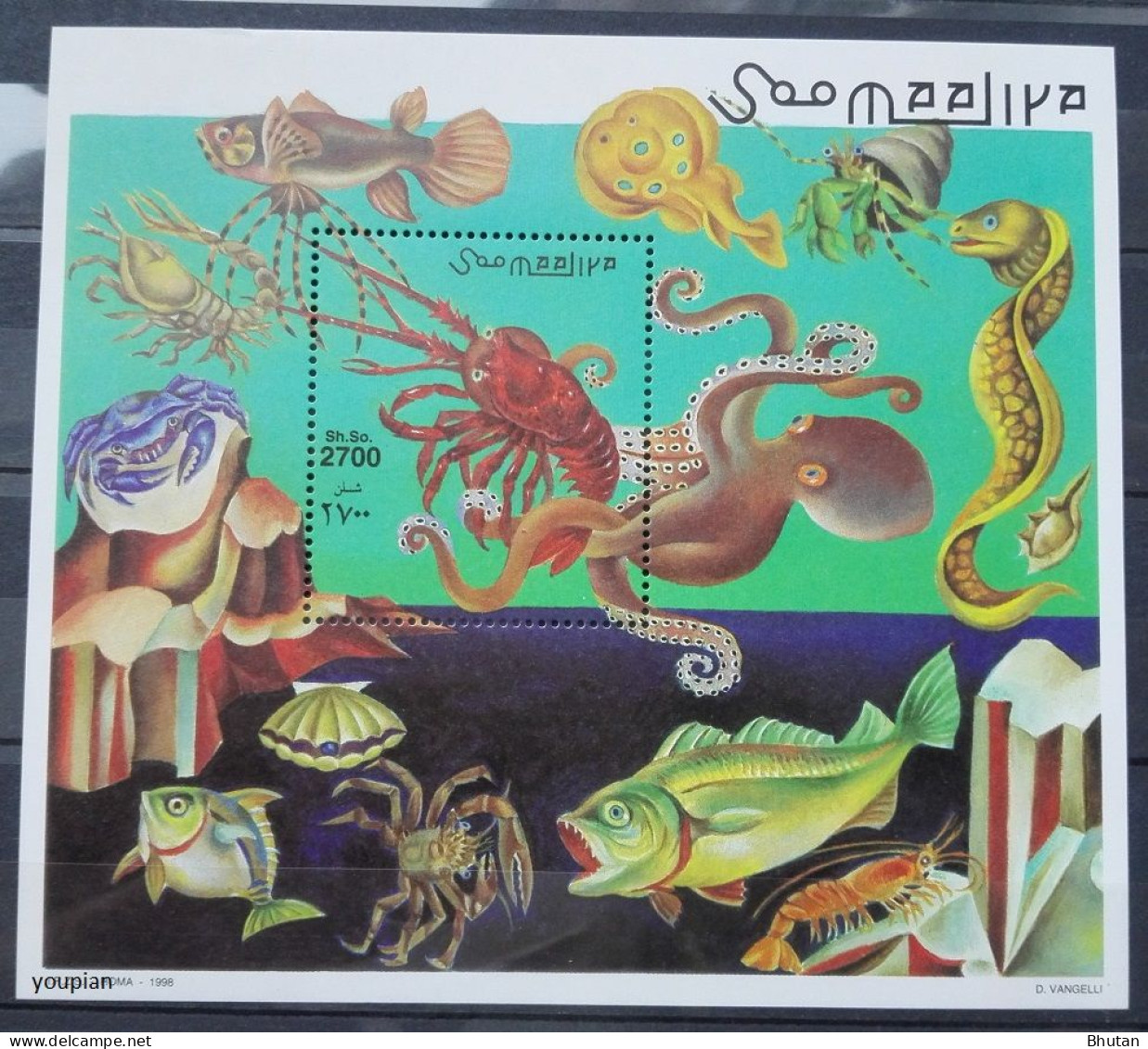 Somalia 1998, Shellfish, MNH S/S - Somalia (1960-...)