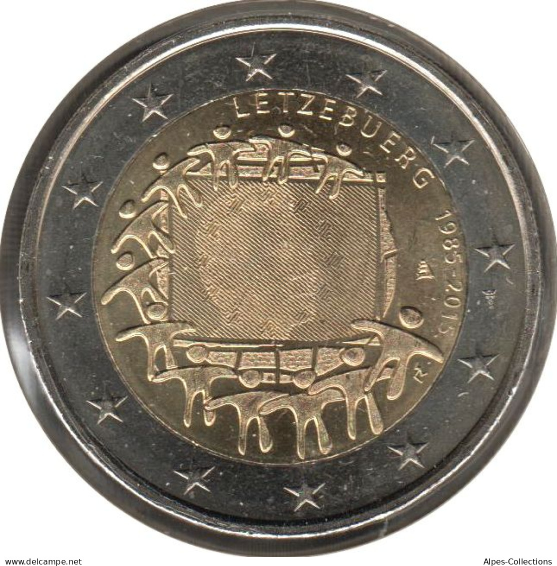 LU20015.3 - LUXEMBOURG - 2 Euros Commémo. Drapeau Européen - 2015 - Luxemburg
