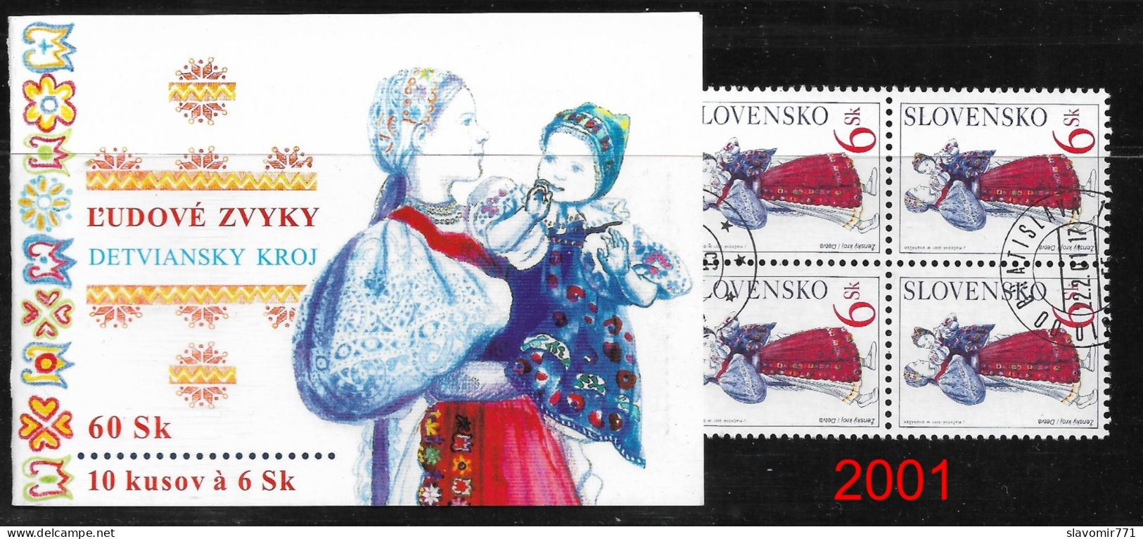 Slovakia 2000 ** Folk Clothes A+B ** Michel SK 388 - 389  ** CTO ** Slowakei ** Full Booklets - Other & Unclassified