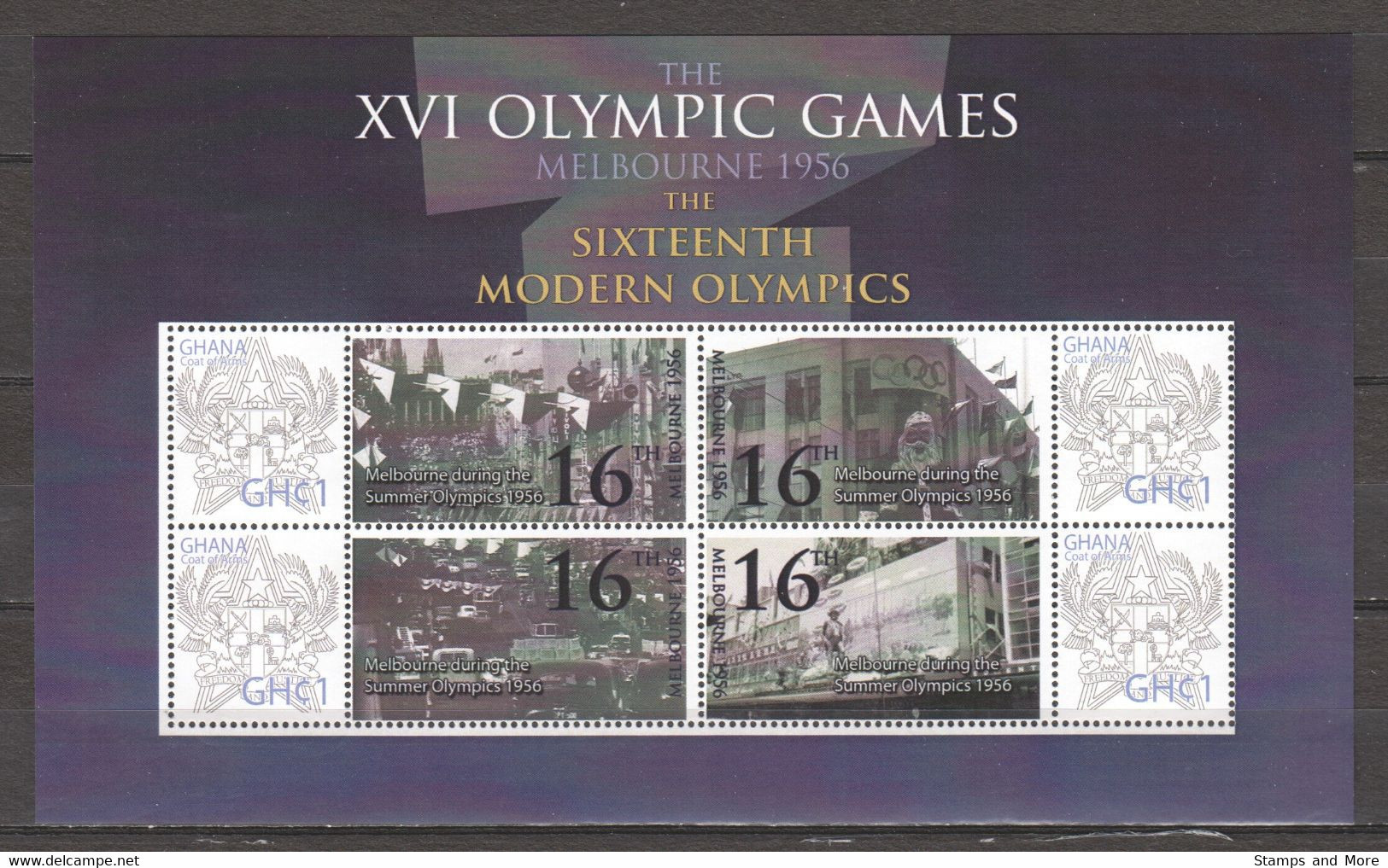 Ghana - SUMMER OLYMPICS MELBOURNE 1956 - Set 1 Of 2 MNH Sheets - Verano 1956: Melbourne