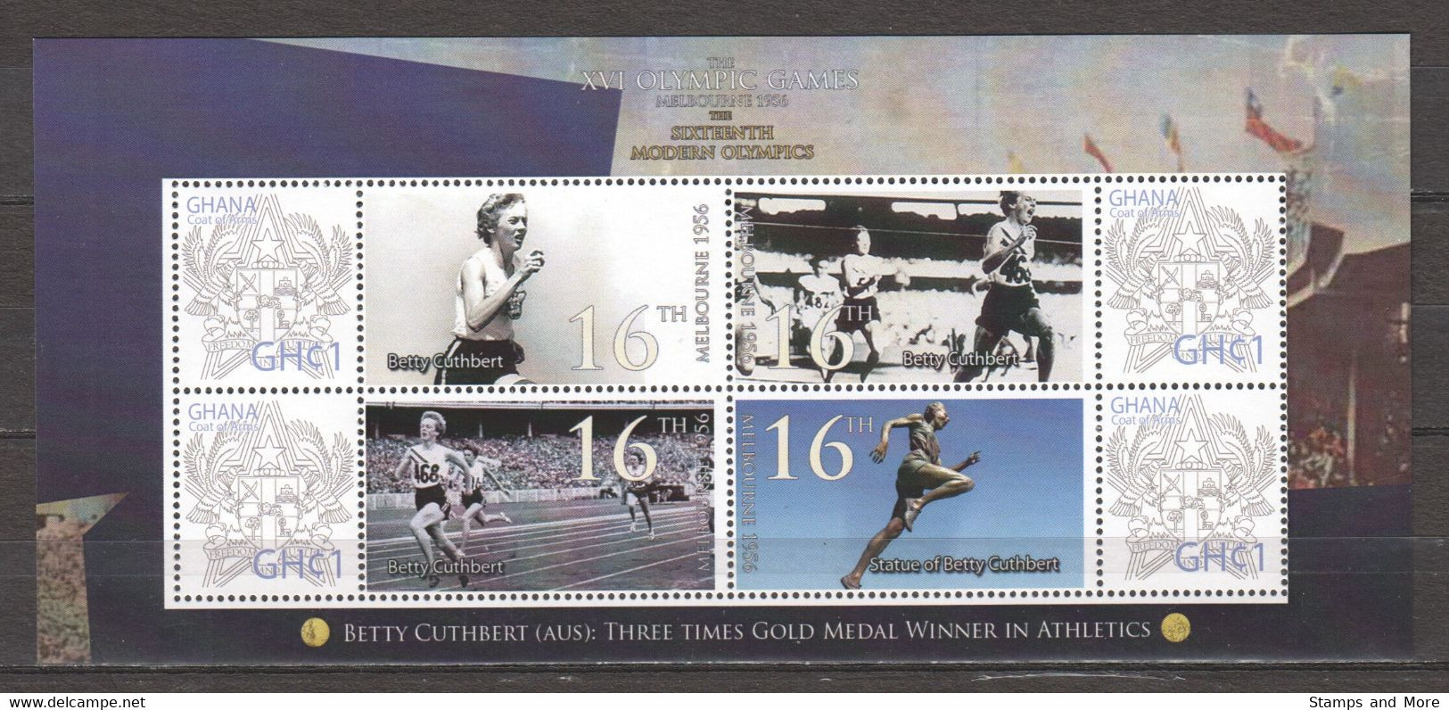 Ghana - SUMMER OLYMPICS MELBOURNE 1956 - Set 1 Of 2 MNH Sheets - Ete 1956: Melbourne