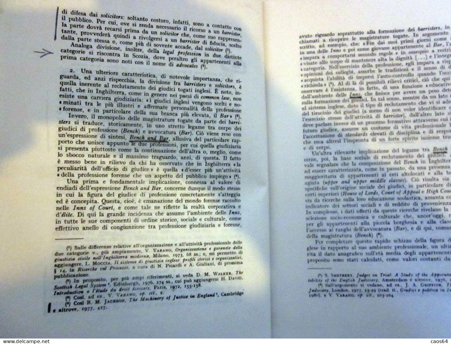 Glossario per uno studio della "COMMON LAW" Luigi Moccia UNICOPLI 1983