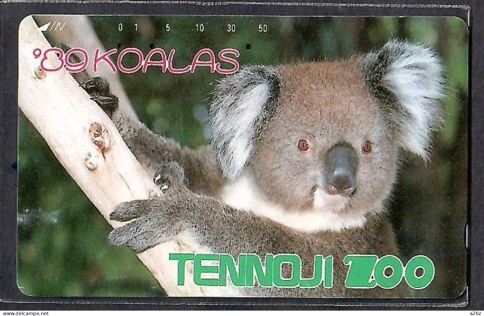 Japan 1V Koala Tennoji Zoo Used Card - Dschungel