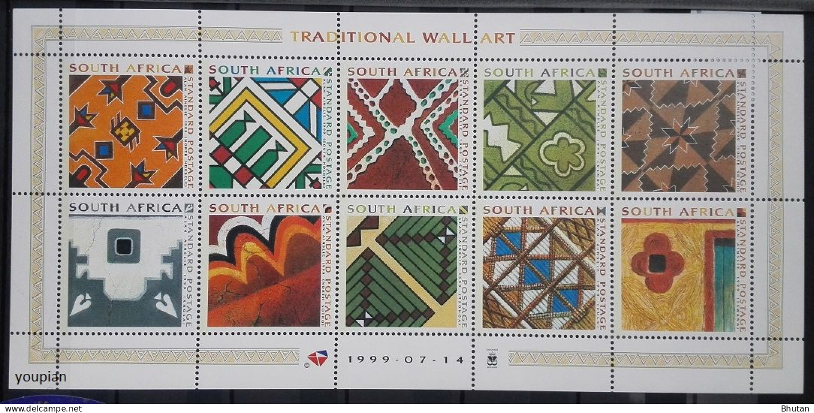 South Africa 1999, Traditional Wall Art, MNH S/S - Unused Stamps