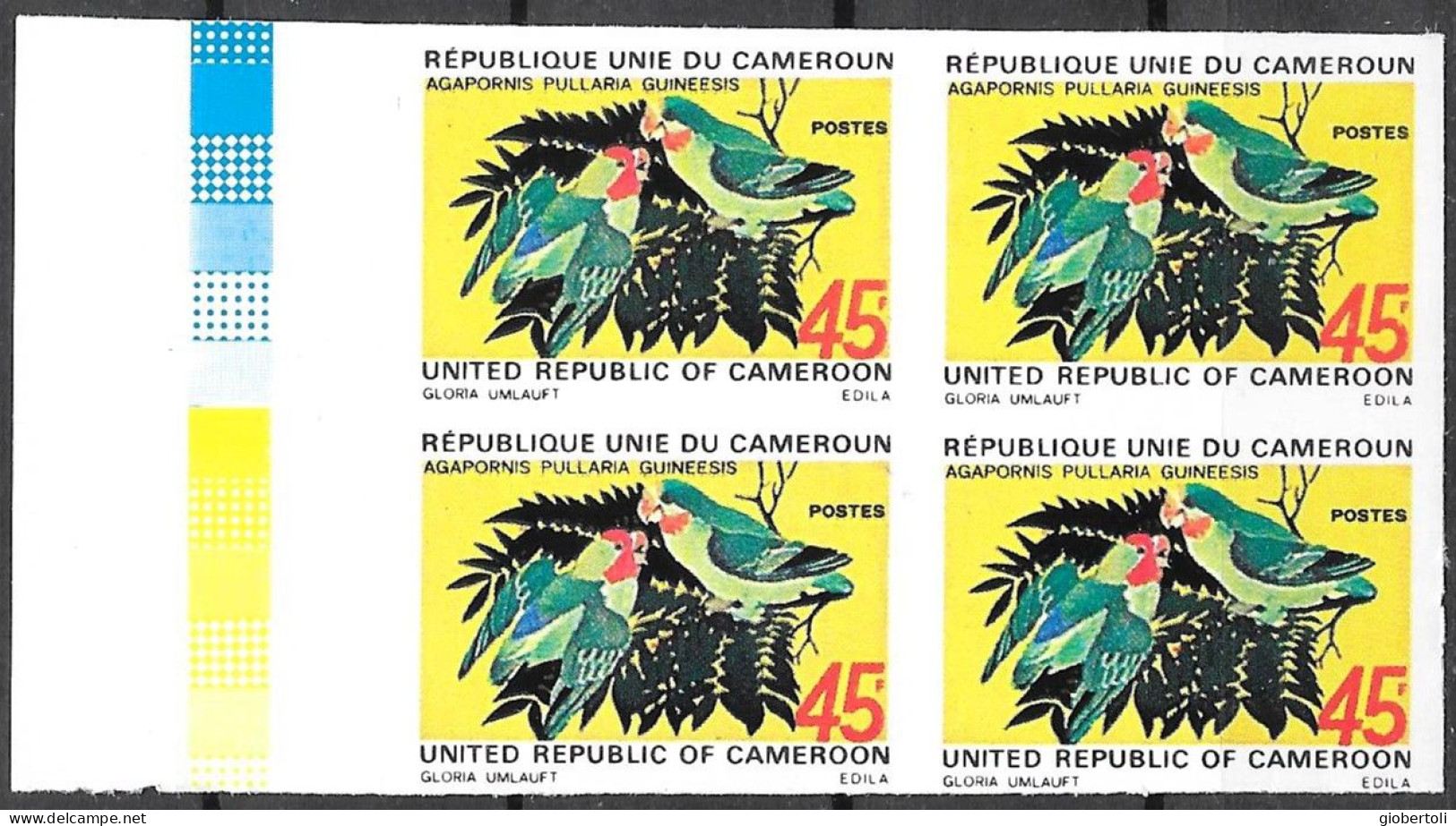 Camerun/Cameroon/Cameroun: Non Dentellato, Imperforate, Non Dentelé, Agapornis Pullaria Guineesis - Parrots
