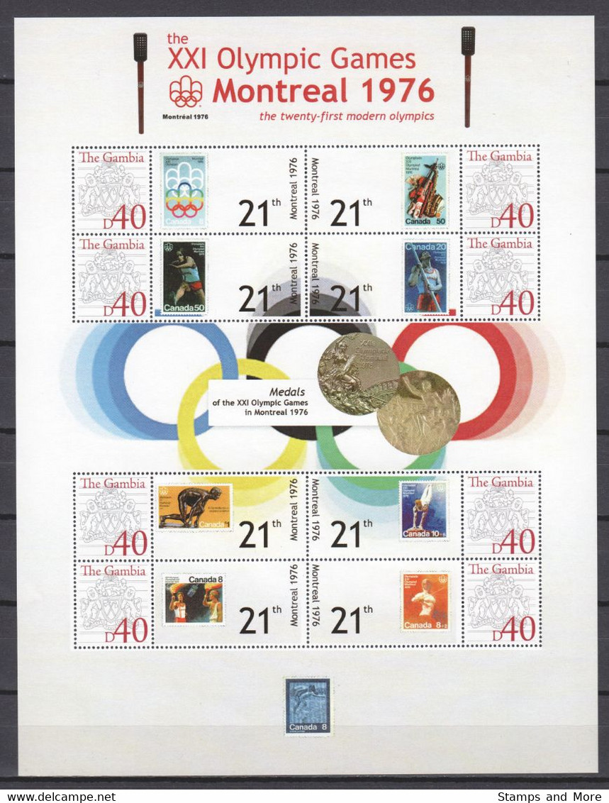 Gambia - SUMMER OLYMPICS MONTREAL 1976 - Large MNH Sheet - Ete 1976: Montréal