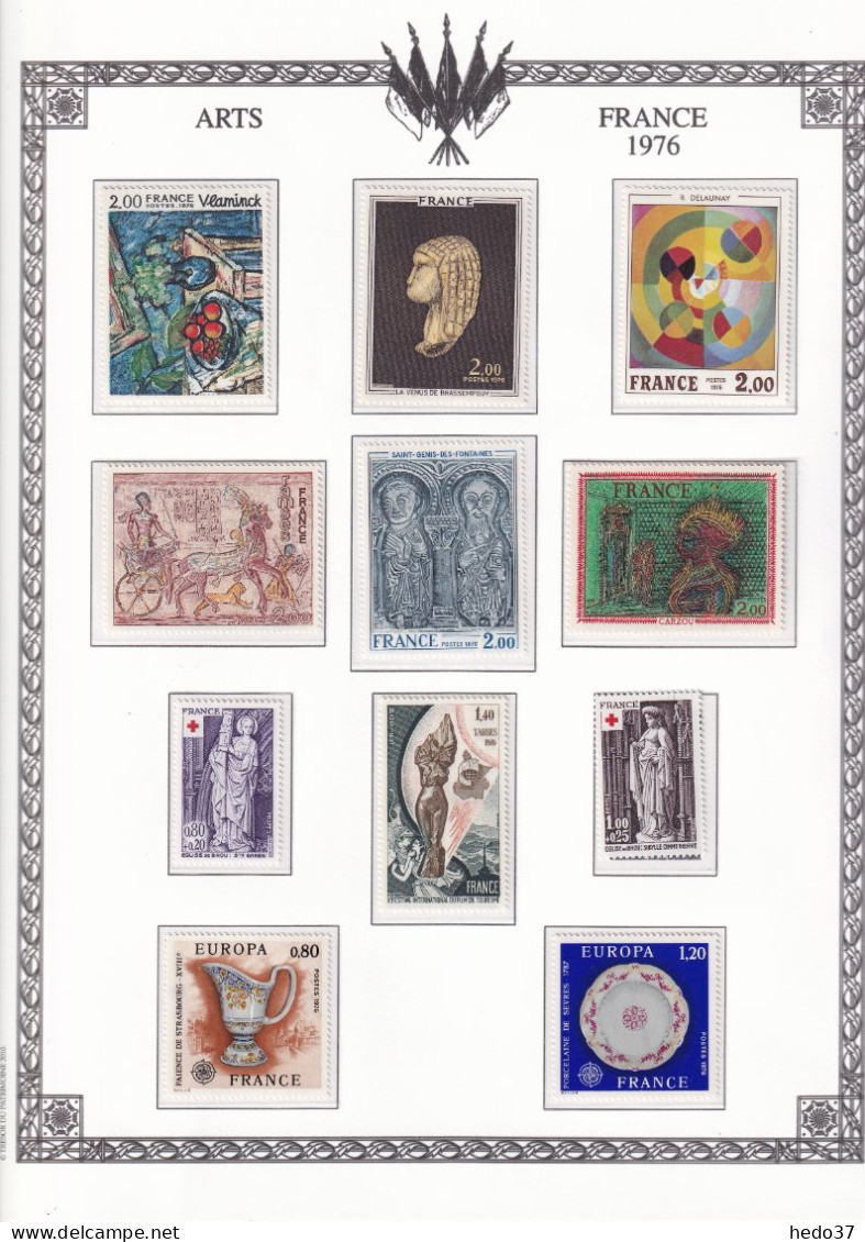 France Année Complète 1976 - N°1863/1913 - Neufs ** Sans Charnière - TB - 1970-1979